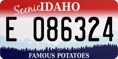 ID license plate E086324
