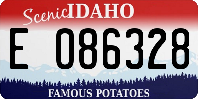 ID license plate E086328