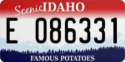 ID license plate E086331