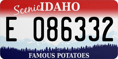 ID license plate E086332