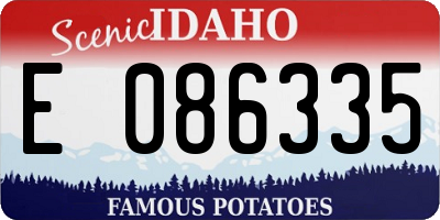 ID license plate E086335