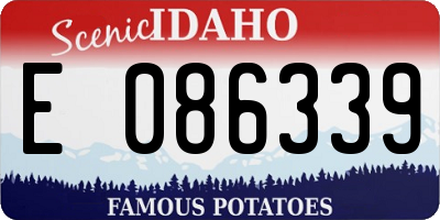 ID license plate E086339