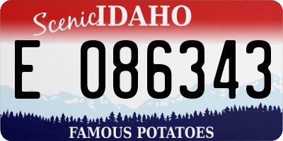 ID license plate E086343