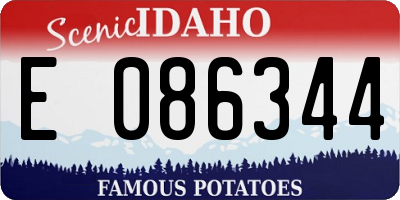 ID license plate E086344