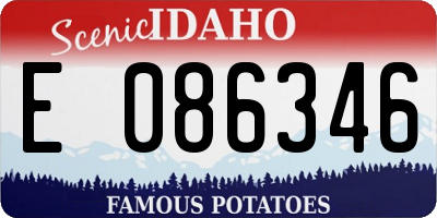 ID license plate E086346