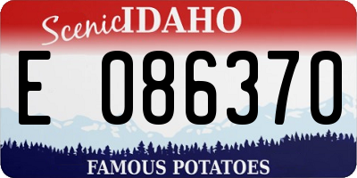 ID license plate E086370