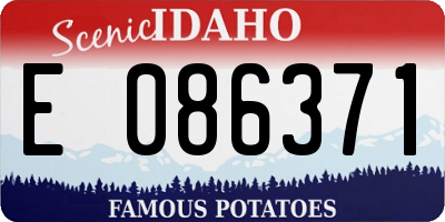 ID license plate E086371