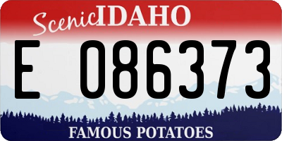 ID license plate E086373