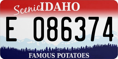 ID license plate E086374