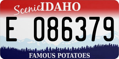 ID license plate E086379