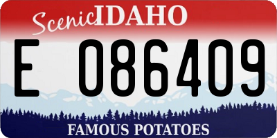 ID license plate E086409