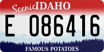 ID license plate E086416