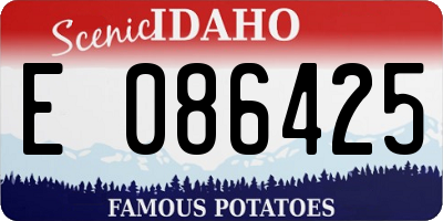 ID license plate E086425