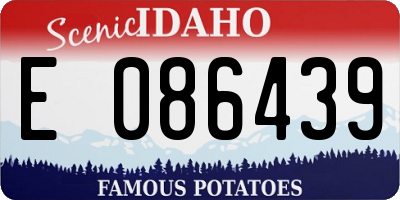ID license plate E086439