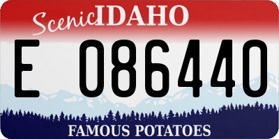 ID license plate E086440