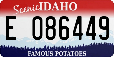 ID license plate E086449