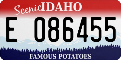 ID license plate E086455