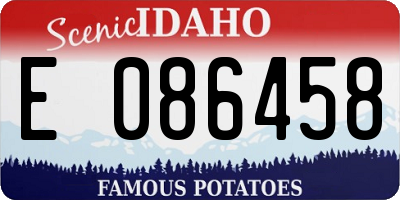 ID license plate E086458