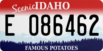 ID license plate E086462
