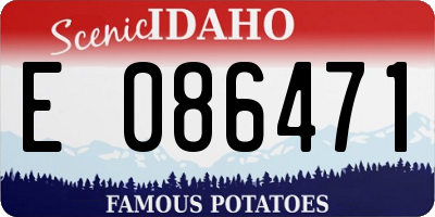 ID license plate E086471