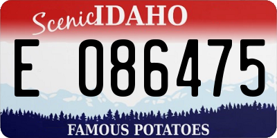 ID license plate E086475