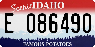 ID license plate E086490