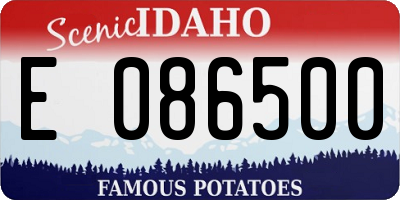 ID license plate E086500