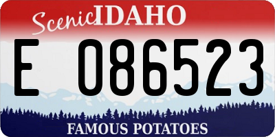 ID license plate E086523