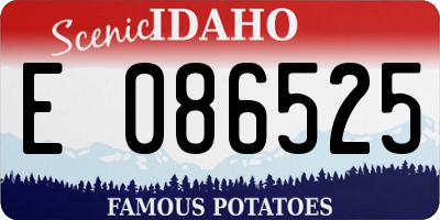 ID license plate E086525
