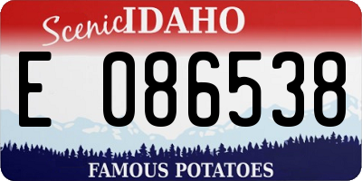ID license plate E086538