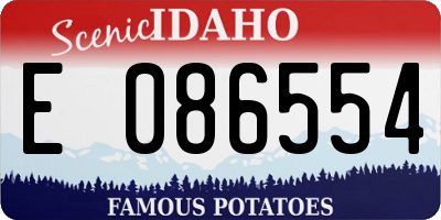 ID license plate E086554