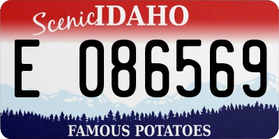 ID license plate E086569