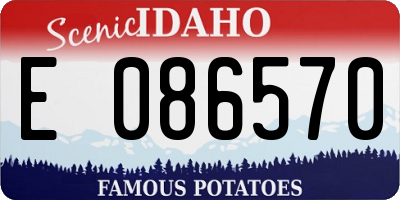 ID license plate E086570