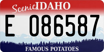 ID license plate E086587