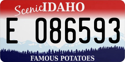 ID license plate E086593
