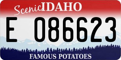 ID license plate E086623