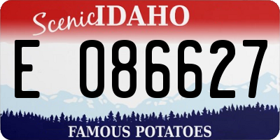ID license plate E086627