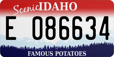ID license plate E086634