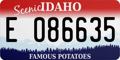 ID license plate E086635