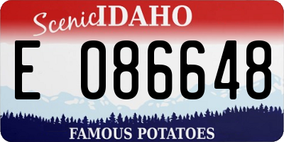 ID license plate E086648