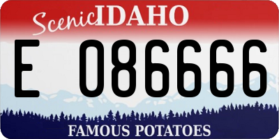 ID license plate E086666