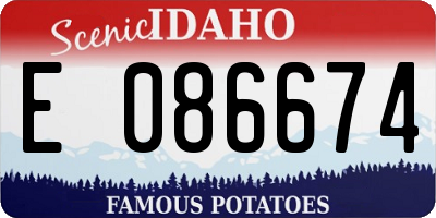 ID license plate E086674
