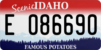 ID license plate E086690
