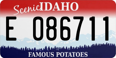ID license plate E086711
