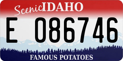 ID license plate E086746