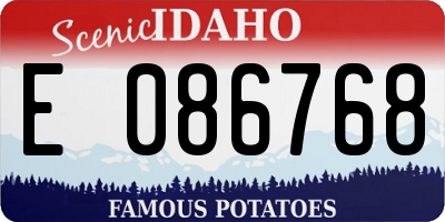 ID license plate E086768