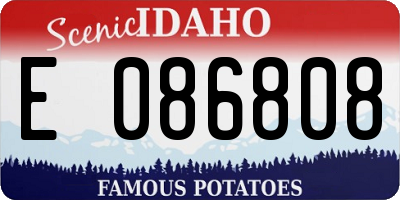 ID license plate E086808