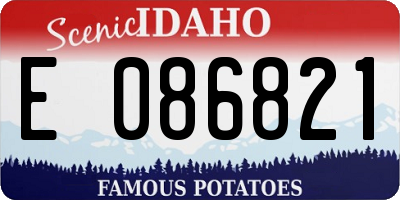 ID license plate E086821