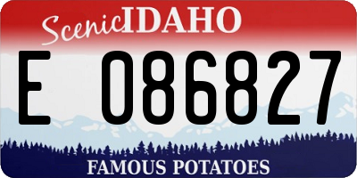 ID license plate E086827