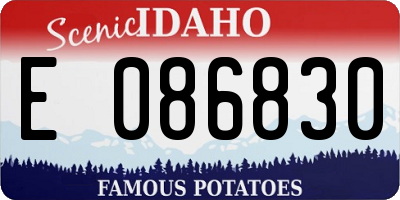 ID license plate E086830